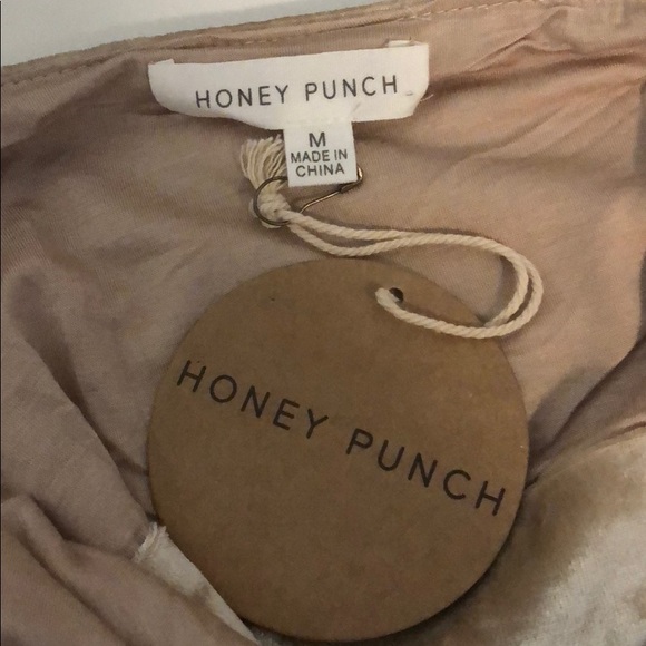 Honey punch velour crop top size M - Picture 5 of 6